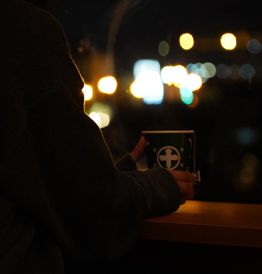 Relax with tea on a cold night