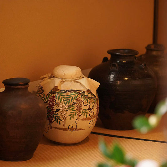 The Allure of Tea Jars at the Entrance of Uji Main Store