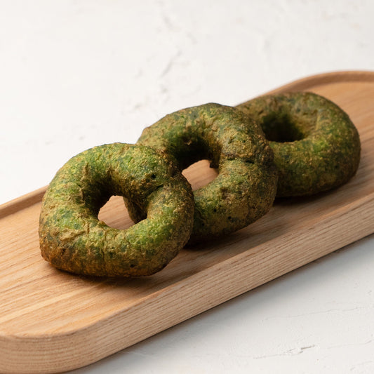 Baked Soy Milk Matcha Donuts with "Matcha Starter"