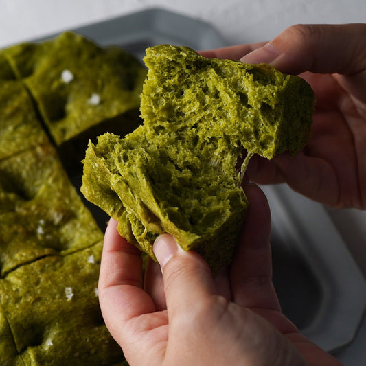 A Gentle Morning Surprise: Savory Matcha Focaccia