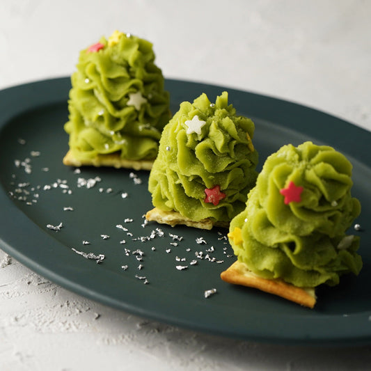 Matcha Sweet Potato Bites Recipe | Christmas Tree Style Dessert
