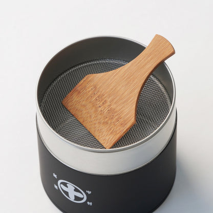 Nakamura Tokichi Uji Maruto Furuikan Matcha Sifter Tin with Takehera bamboo spatula